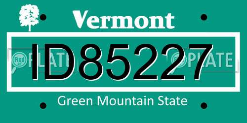 ID85227 Vermont License Plate