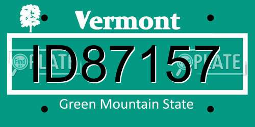 ID87157 Vermont License Plate