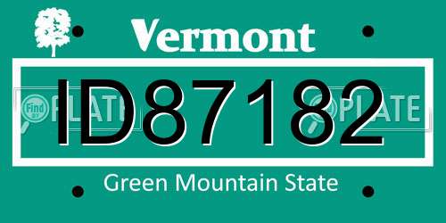 ID87182 Vermont License Plate