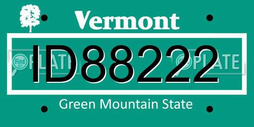 ID88222 Vermont License Plate