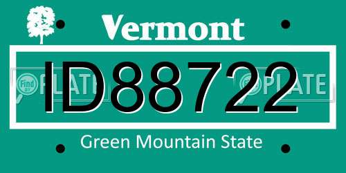 ID88722 Vermont License Plate