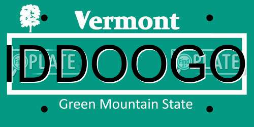 IDDOOGO Vermont License Plate