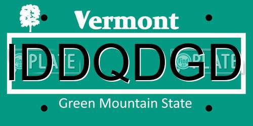 IDDQDGD Vermont License Plate