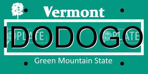 IDODOGO Vermont License Plate