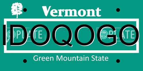 IDOQOGO Vermont License Plate