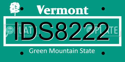 IDS8222 Vermont License Plate