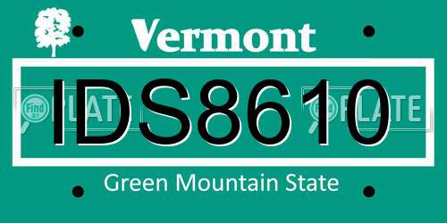 IDS8610 Vermont License Plate