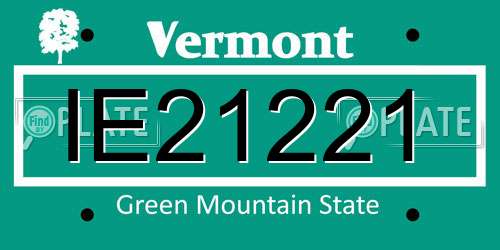 IE21221 Vermont License Plate