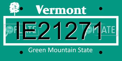 IE21271 Vermont License Plate