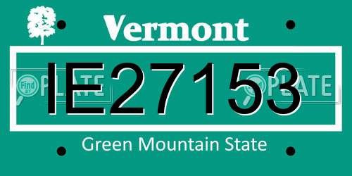 IE27153 Vermont License Plate