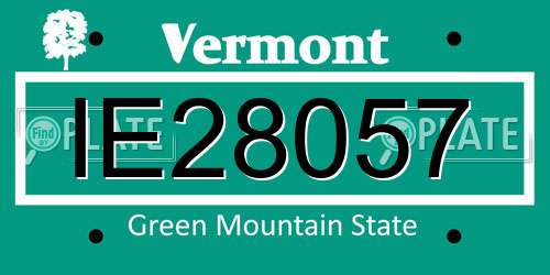 IE28057 Vermont License Plate