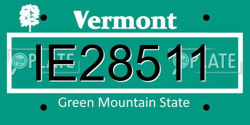 IE28511 Vermont License Plate