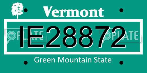 IE28872 Vermont License Plate