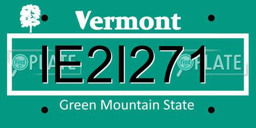 IE2I271 Vermont License Plate