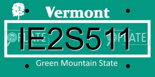 IE2S511 Vermont License Plate