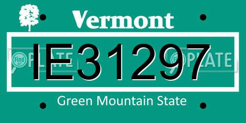 IE31297 Vermont License Plate