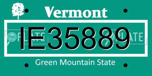 IE35889 Vermont License Plate