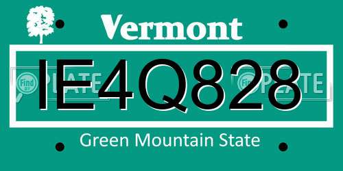 IE4Q828 Vermont License Plate