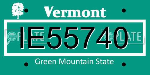 IE55740 Vermont License Plate