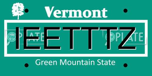 IEETTTZ Vermont License Plate