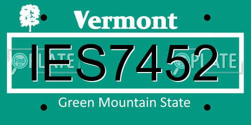 IES7452 Vermont License Plate