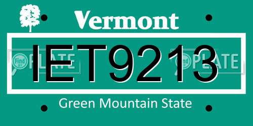 IET9213 Vermont License Plate