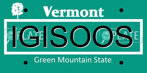IGISOOS Vermont License Plate