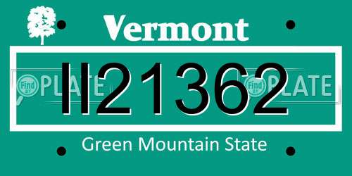 II21362 Vermont License Plate
