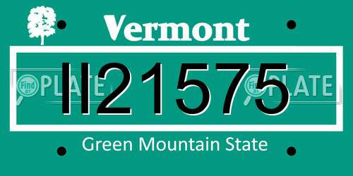 II21575 Vermont License Plate