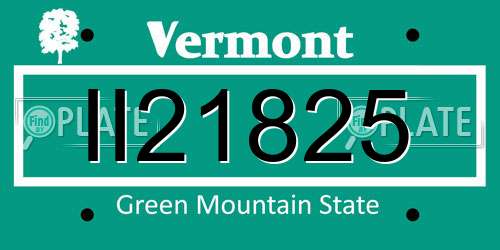II21825 Vermont License Plate