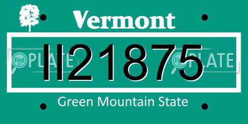 II21875 Vermont License Plate