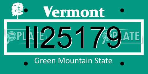 II25179 Vermont License Plate