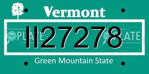 II27278 Vermont License Plate