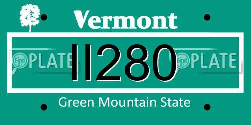 II280 Vermont License Plate