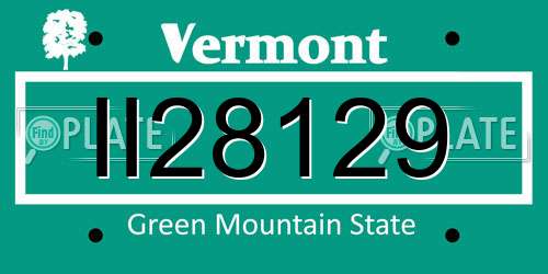 II28129 Vermont License Plate