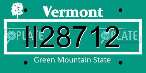 II28712 Vermont License Plate