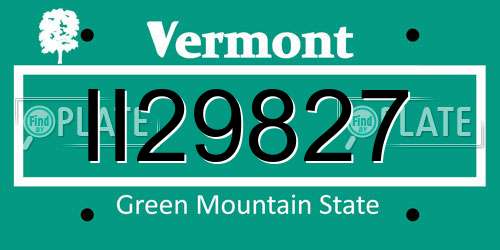 II29827 Vermont License Plate