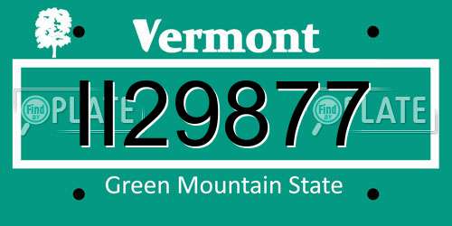 II29877 Vermont License Plate