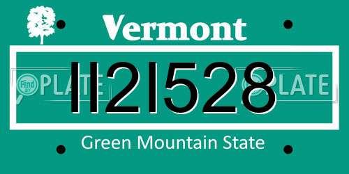 II2I528 Vermont License Plate