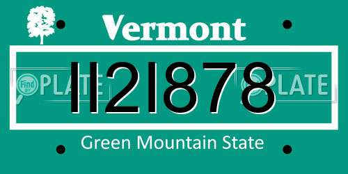 II2I878 Vermont License Plate