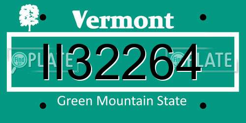 II32264 Vermont License Plate