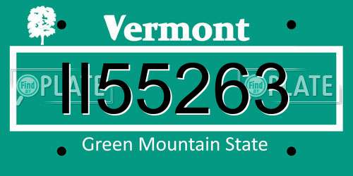 II55263 Vermont License Plate