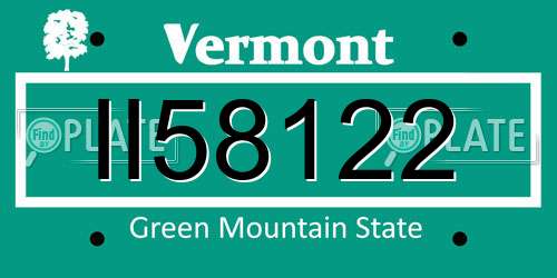 II58122 Vermont License Plate