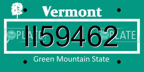 II59462 Vermont License Plate