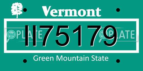 II75179 Vermont License Plate