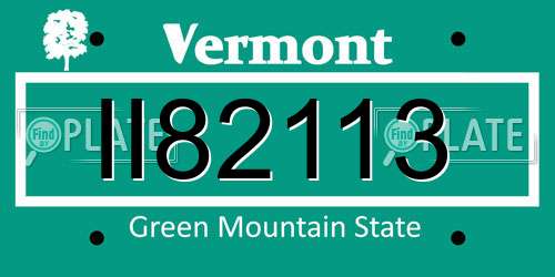II82113 Vermont License Plate