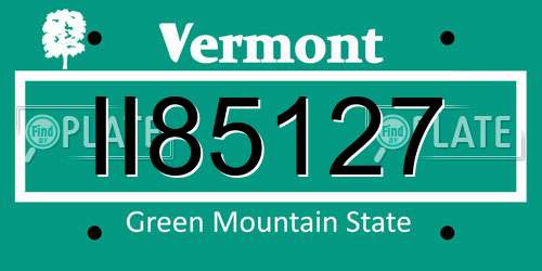 II85127 Vermont License Plate