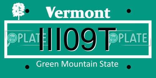 III09T Vermont License Plate