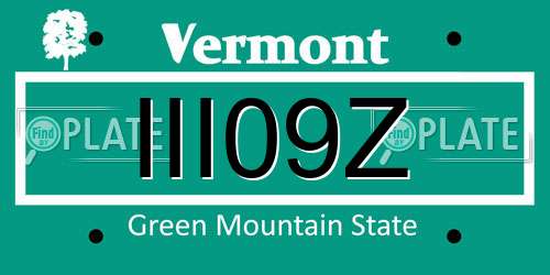 III09Z Vermont License Plate