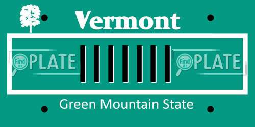 IIIIIII Vermont License Plate
